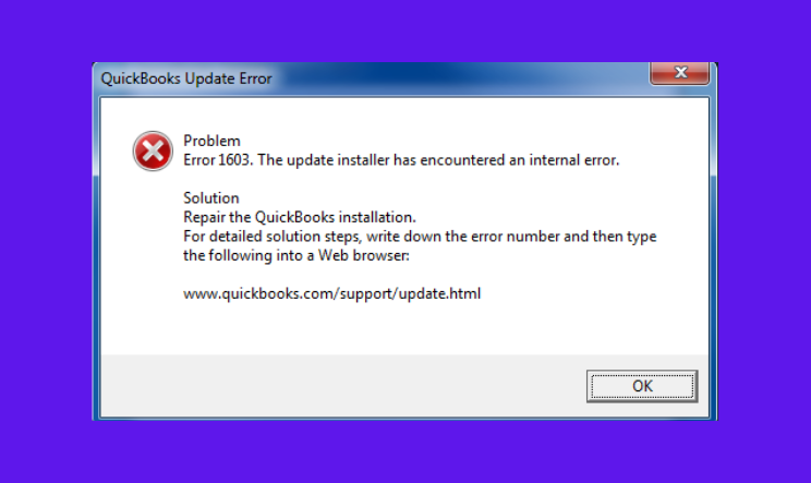 fix quickbooks error 1603 when updating