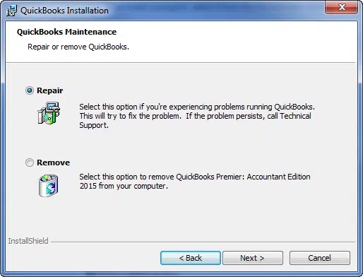 choose the version of quickbooks you are using and click on uninstall/change and click remove