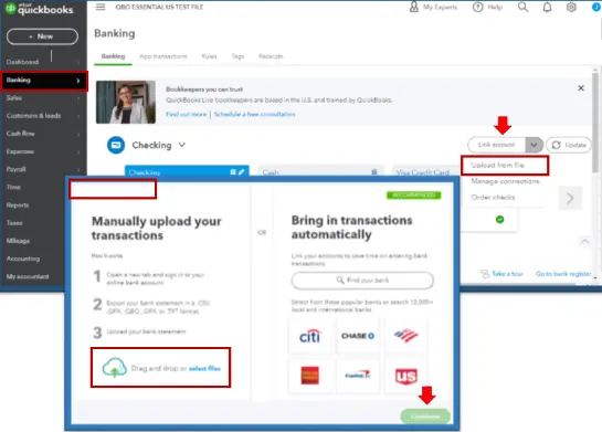 Manually upload your transactions