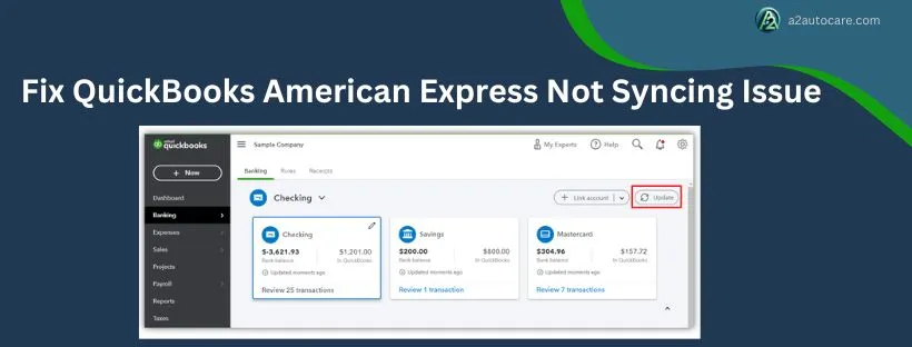 QuickBooks American Express not Syncing