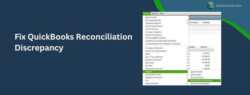 fix quickbooks reconciliation discrepancy