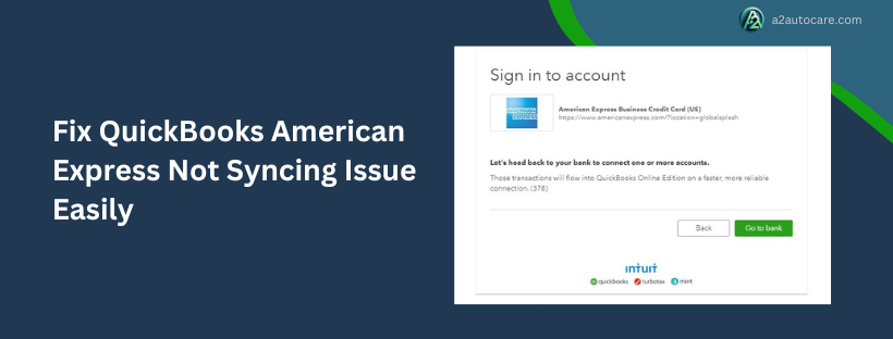 fix quickbooks american express not syncing