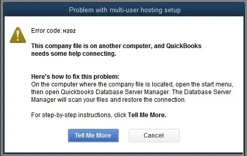 fix quickbooks error h202