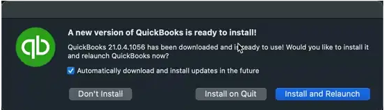 how to update QB desktop for mac manually