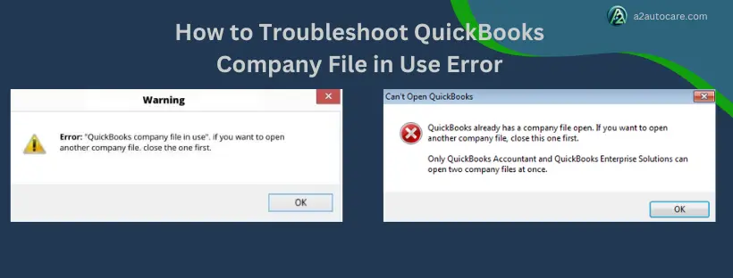 QuickBooks company file in use error