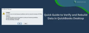 verify and rebuild data in QuickBooks