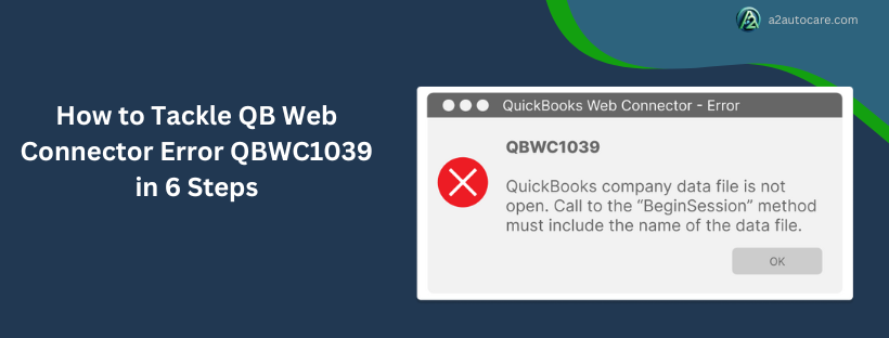 resolve web connector error QBWC1039