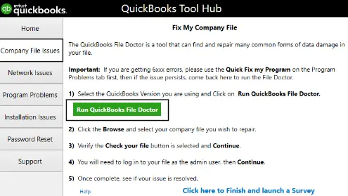 Here is how to run QuickBooks File Doctor