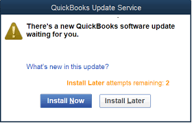quickbooks application to install the update.