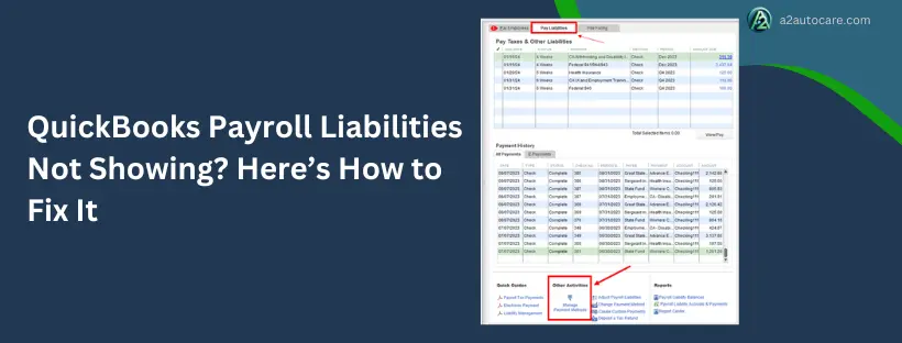 QuickBooks Payroll Liabilities Not Showing