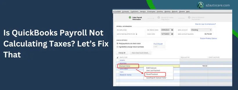 QuickBooks Payroll Not Calculating Taxes