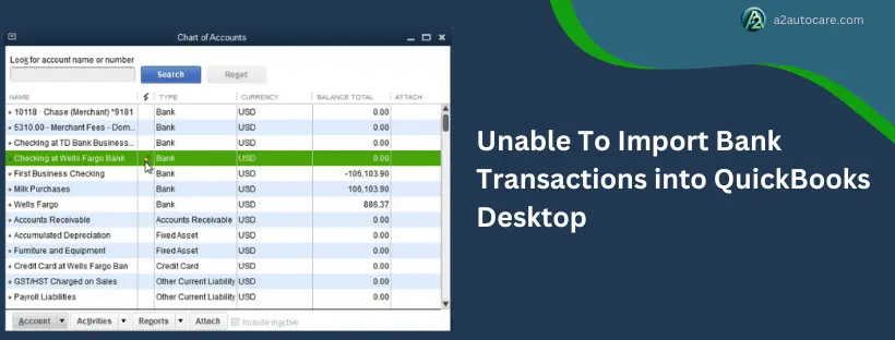 Unable To Import Bank Transactions