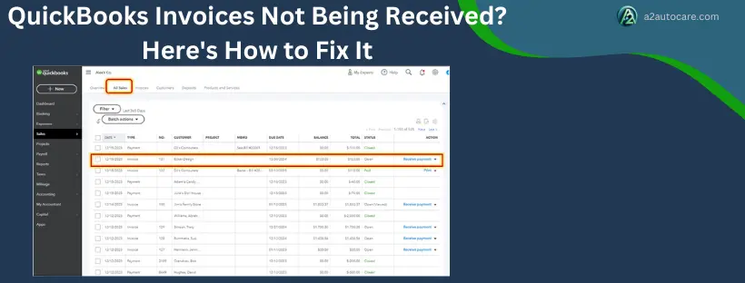 QuickBooks Invoices Not Being Received