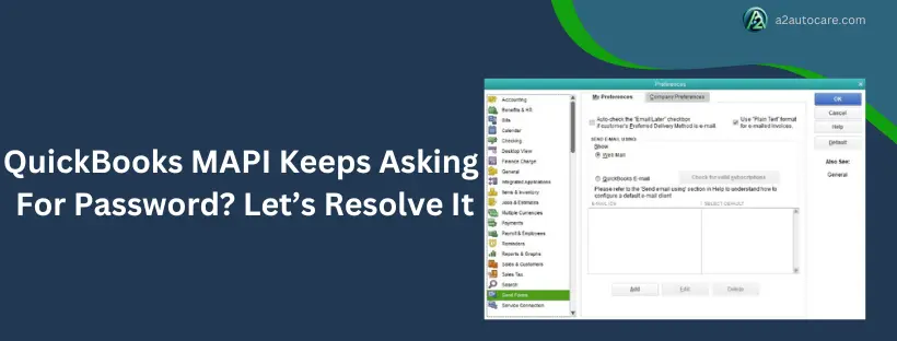 QuickBooks MAPI Keeps Asking for Password