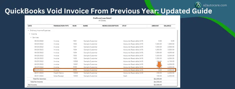 QuickBooks Void Invoice From Previous Year