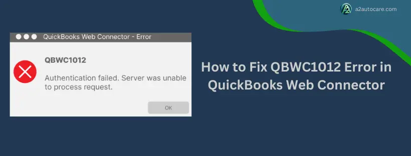 fix QBWC1012 error