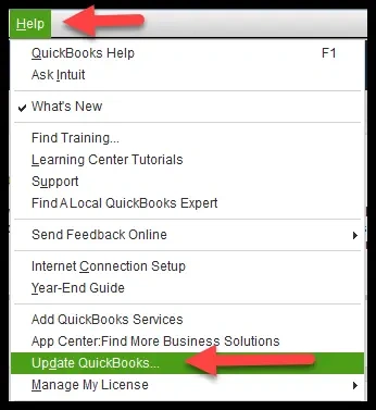 Update Quickbooks, QuickBooks Error 2107