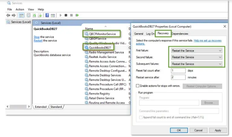 Quickbooks Database Service Recovery, QuickBooks Multi User Mode Stops Working
