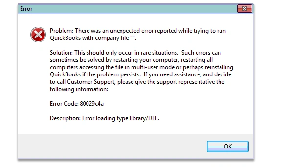 Quickbooks Error 80029c4a